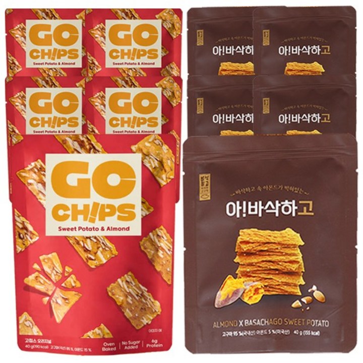 아몬드 바삭하고 고구마칩 40g + 고칩스 40g 5세트