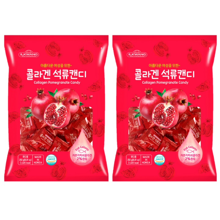 일광제과 콜라겐 석류캔디, 250g, 2개