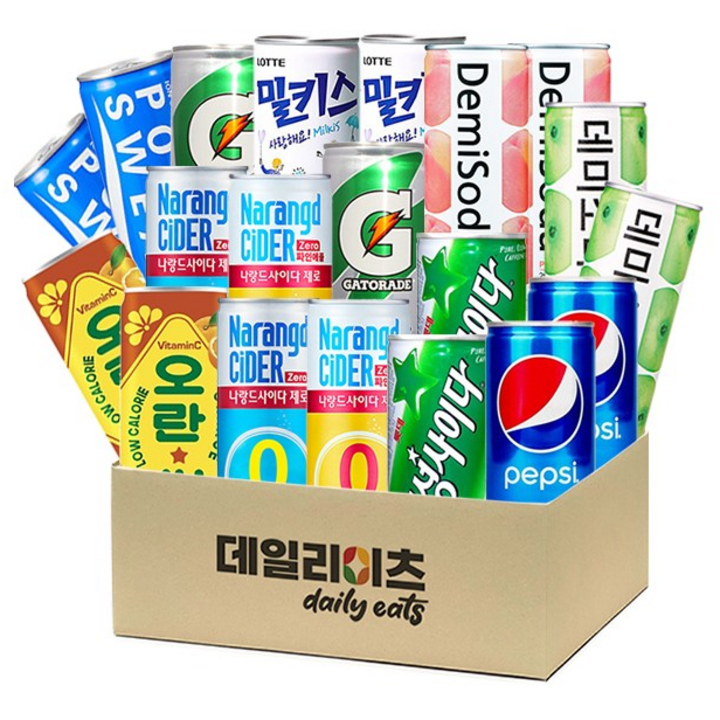 탄산 캔음료수 10종류 20캔 믹스세트 C세트, 190ml, 1세트