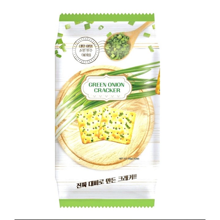 대만 대파 크래커 그린어니언 파과자 사무실 탕비실간식, 80g, 6개