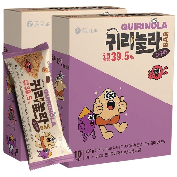 수제 영양간식 고구마 귀리놀라바 크런치바 단백질바 28g, 20개