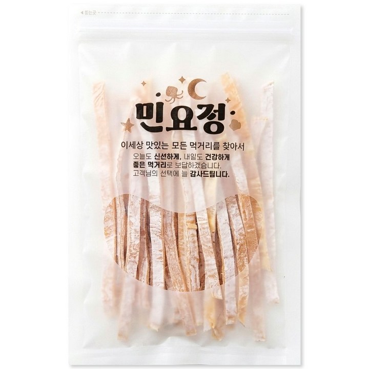 민요정 마른 오징어 스틱 슬라이스 건오징어 간식, 100g, 1개