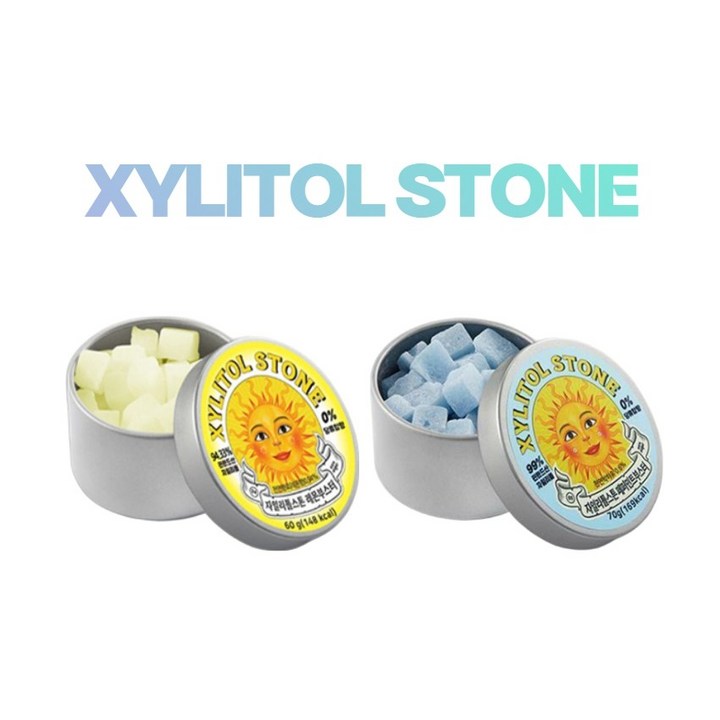 자일리톨스톤 2가지맛 (레몬부스터+페퍼민트부스터), 130g, 1세트