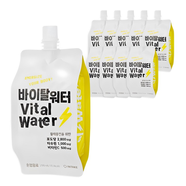 인테이크 바이탈워터, 200ml, 10개