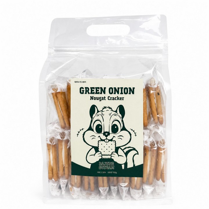 다정곳간 대파누가크래커 대만 쫀득쿠키 비스킷 개별포장, 1개, 300g