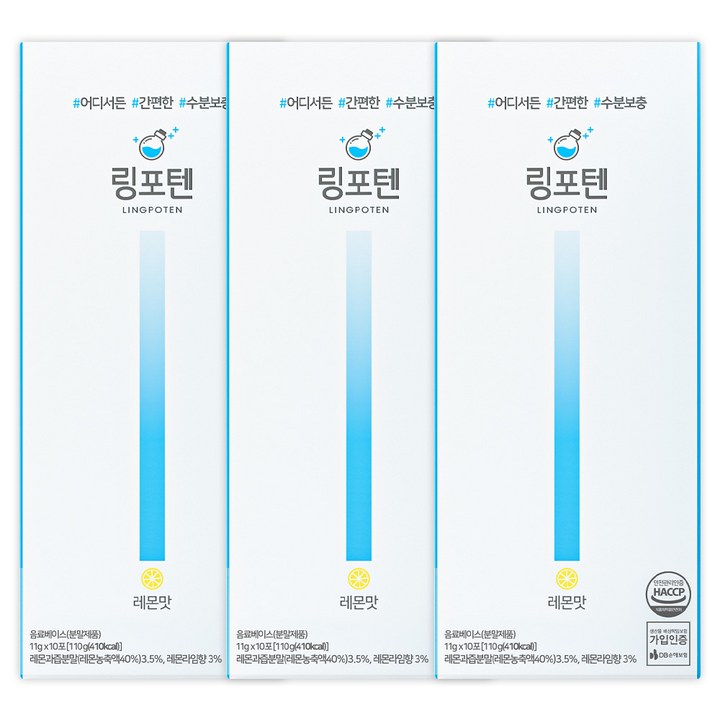 링포텐 수분충전 레몬맛, 110g, 3개
