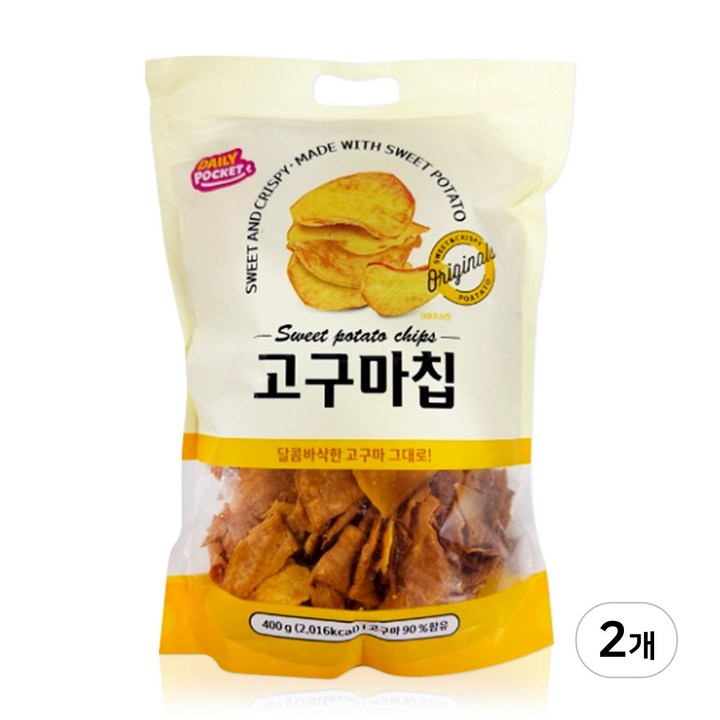 데일리포켓 고구마칩, 400g, 2개