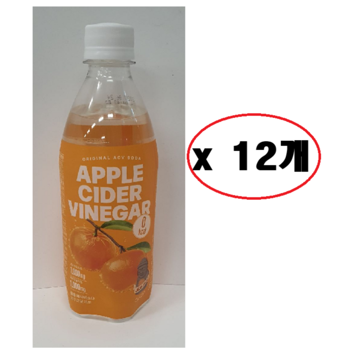 클룹 애사비소다 제주감귤 제로 탄산음료, 500ml, 12개
