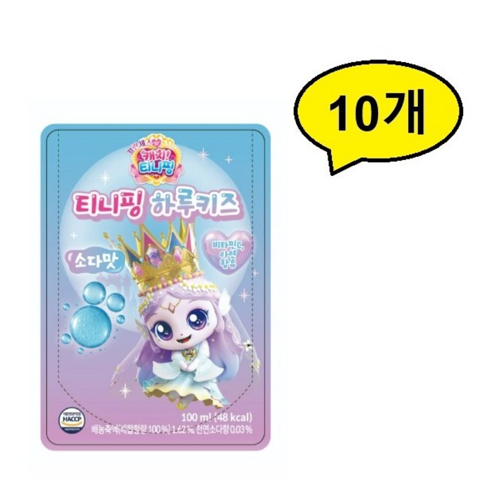 캐치티니핑 하루키즈 소다맛, 10개, 100ml