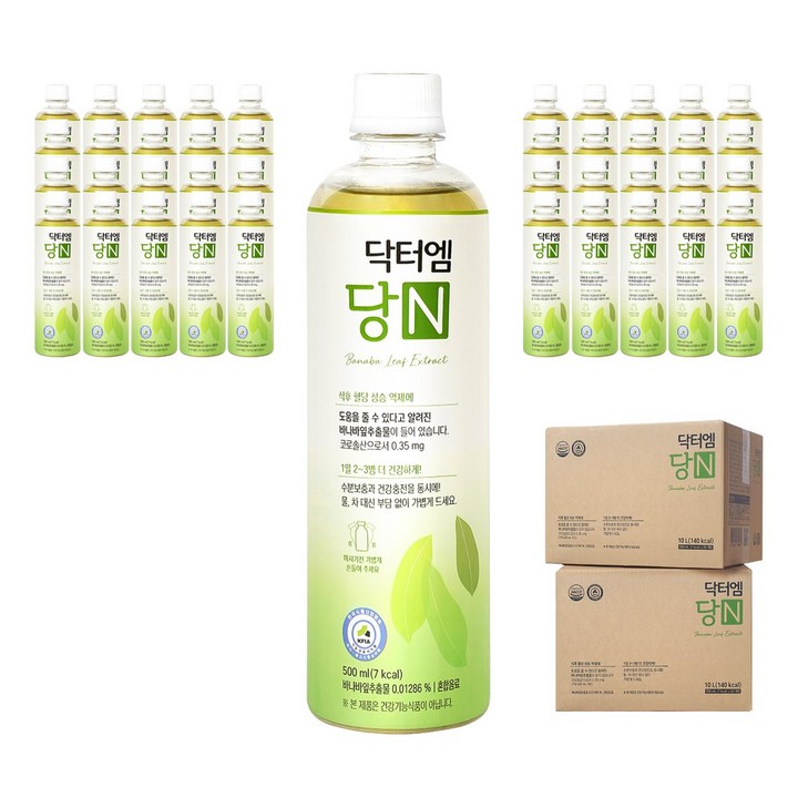 닥터엠 당N 바나바잎 추출물 차 음료 기능성표시식품 코로솔산 HACCP, 40개, 500ml