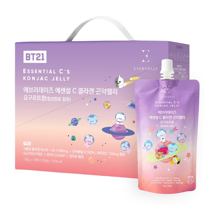 에브리데이즈 에센셜 C 콜라겐 곤약 젤리 요구르트, 1박스, 150g