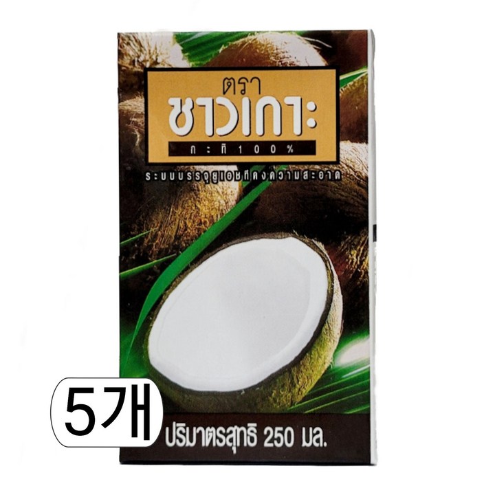 차오코 코코넛밀크, 250ml, 5개