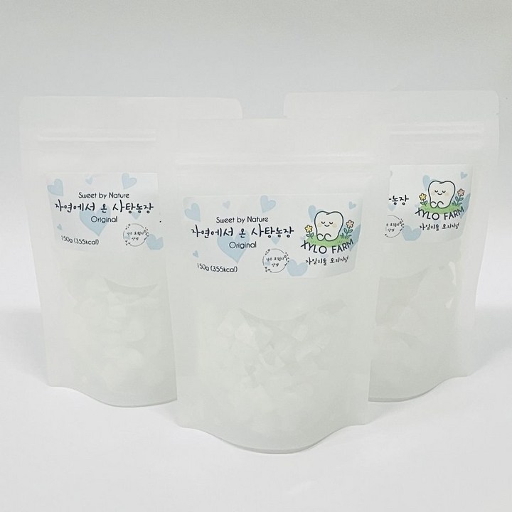 자일로팜 수제 자일리톨 사탕 하트 캔디 오리지널, 3개, 150g