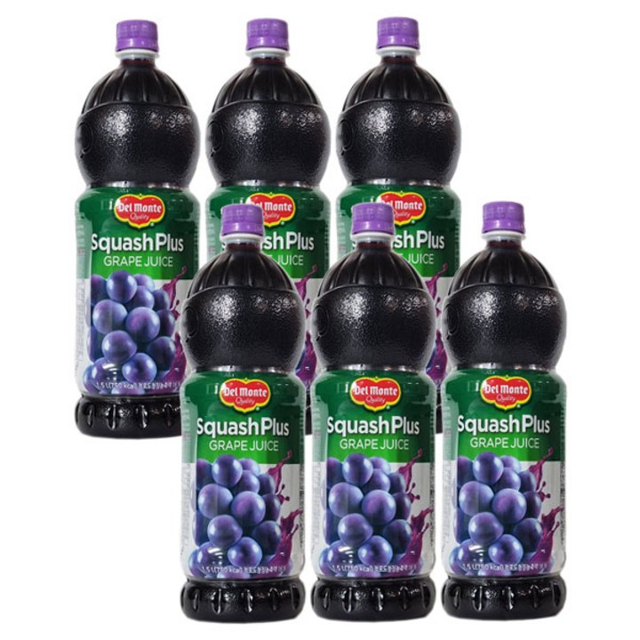 델몬트 스카시플러스 포도주스, 6개, 1.5L