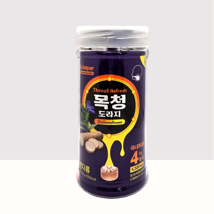목청 도라지 캔디 24정 건강사탕 목에좋은 목캔디 (국내 유일 도라지농축액 4%함유), 1개, 108g