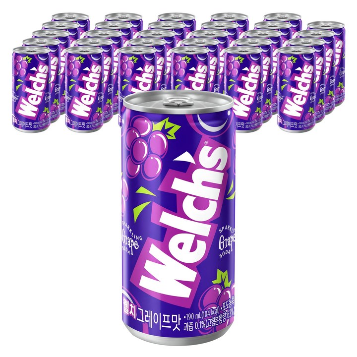 웰치스 그레이프, 190ml, 30개