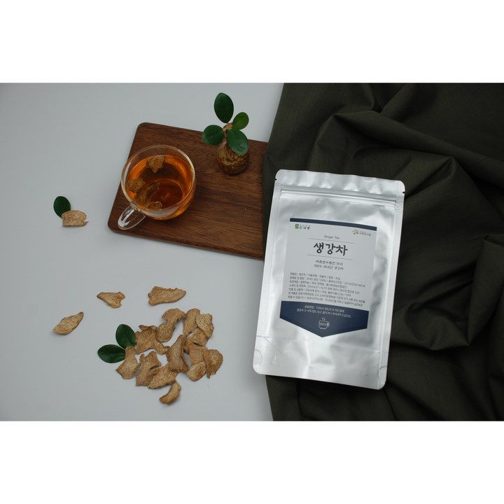 영주농부 안국봉 생강차 지퍼백 건조 생강 슬라이스, 40g, 1개, 1개입, 40g