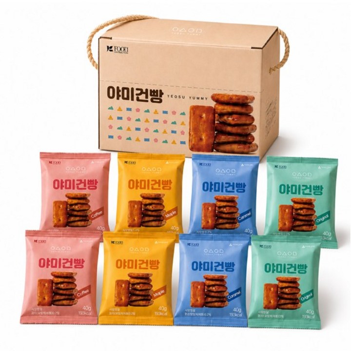야미건빵 포켓8입 간식세트 디저트 과자 스낵모음, 320g, 1박스