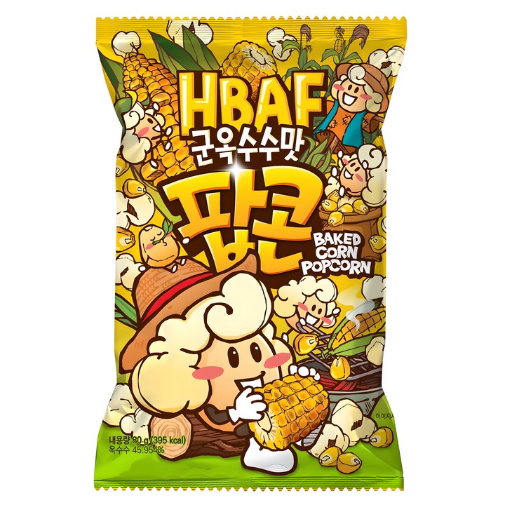 바프 군옥수수맛 팝콘, 80g, 1개