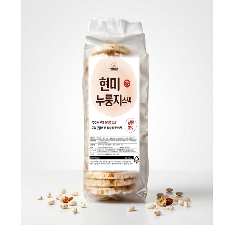 위아파머스 100% 국산 당제로 현미누룽지과자, 90g, 12개, 90