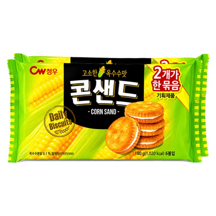청우식품 콘샌드, 180g, 2개