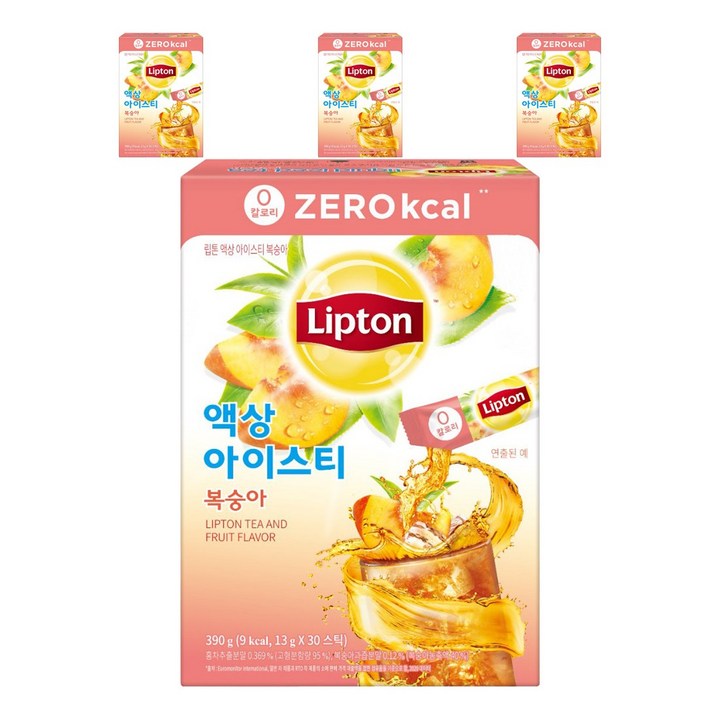 립톤 제로칼로리 액상 아이스티 복숭아, 13g, 30스틱