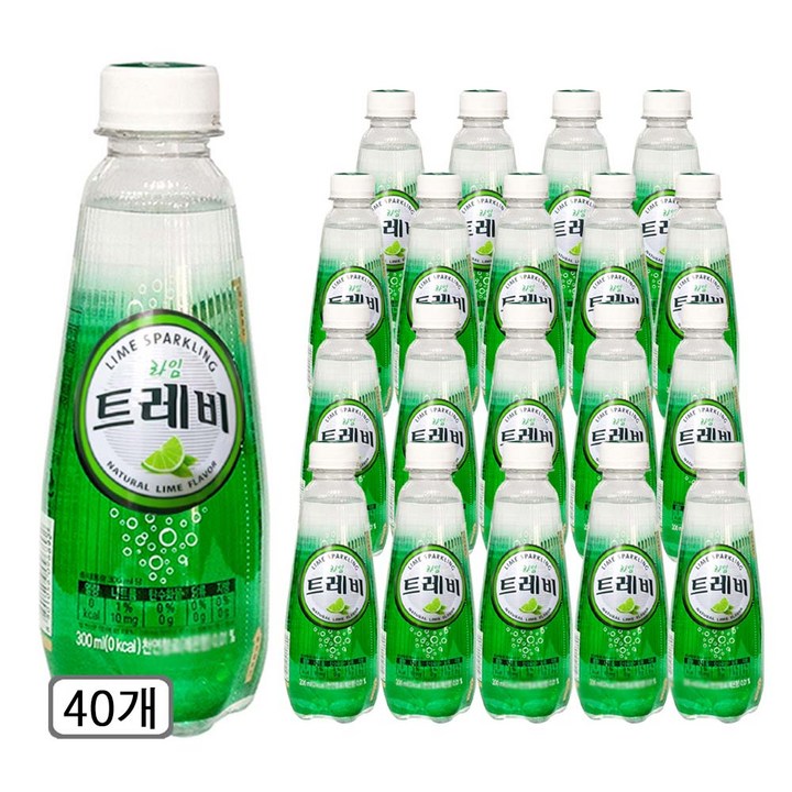 트레비 라임 탄산음료, 300ml, 40개