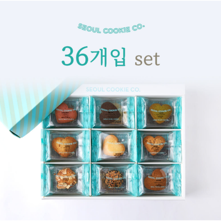서울쿠키수제과자 36개SET, 1박스, 302g