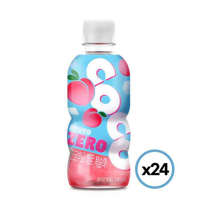 뿌요 팔도 코코뿌요 제로 복숭아, 24개, 280ml
