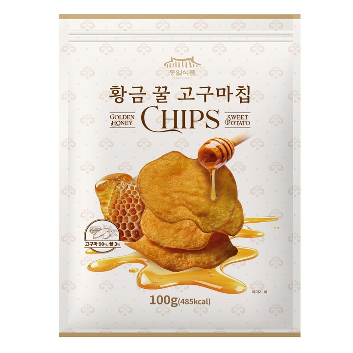 동일식품 황금 꿀 고구마칩 소포장 간식, 4개, 100g