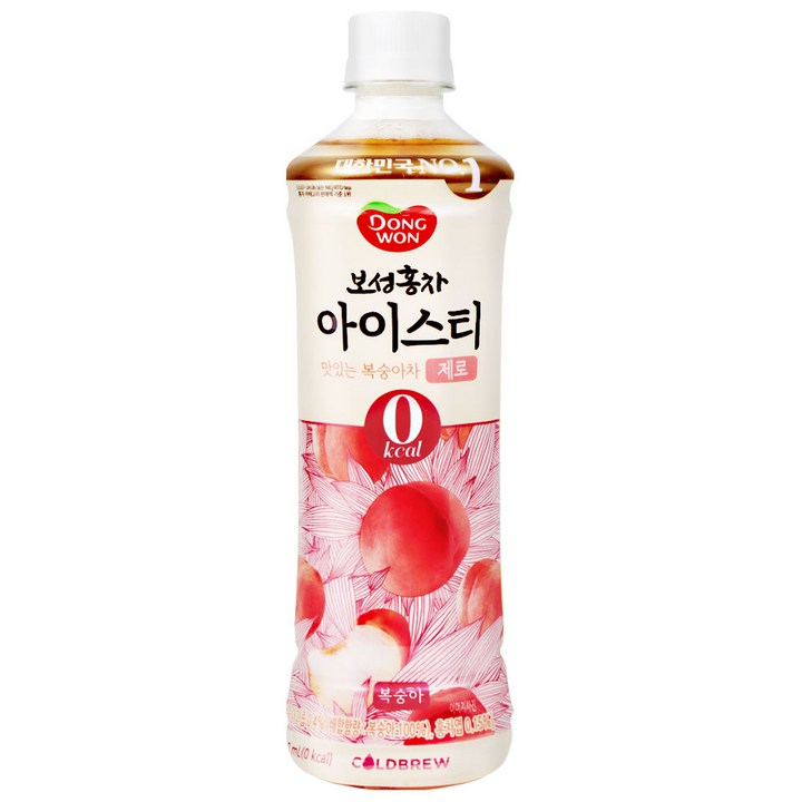 보성홍차 아이스티 제로 복숭아, 500ml, 1개
