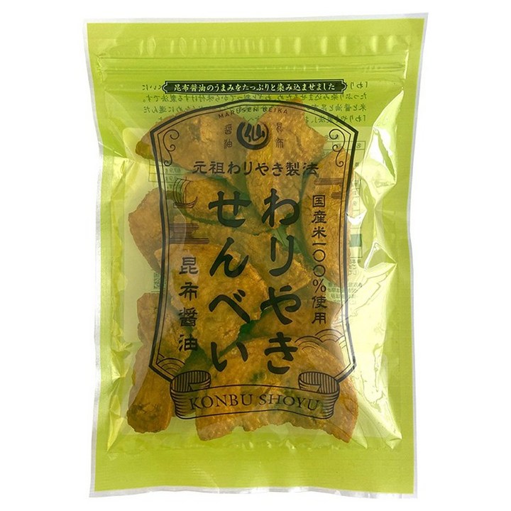 마루센쌀과 와리야키 센베이 다시마 간장 맛, 1개, 80g