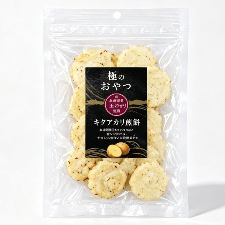 Hokkaido Seika 최고의 간식 키타아카리 전병, 40g, 1개