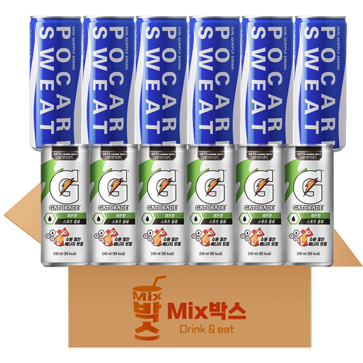[믹스박스] 포카리 게토레이 2종 세트, 12개, 240ml