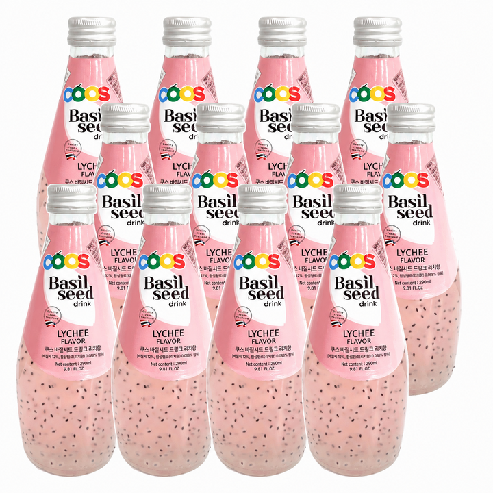 쿠스 바질씨드 드링크 리치향, 290ml, 24개