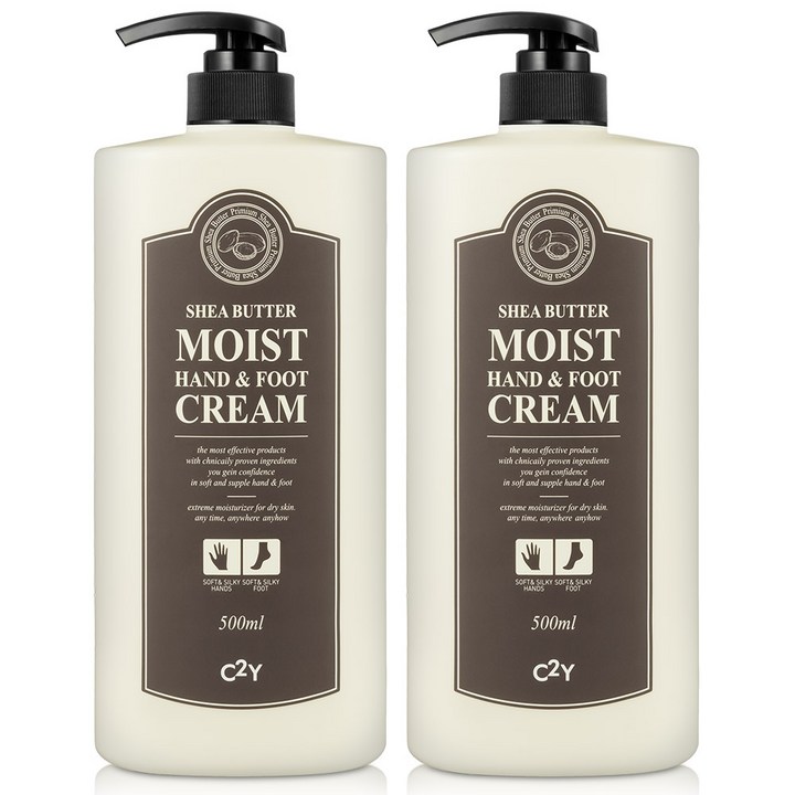 시투와이 네츄럴 아일랜드 쉐어버터 핸드 앤 풋 크림, 500ml, 2개