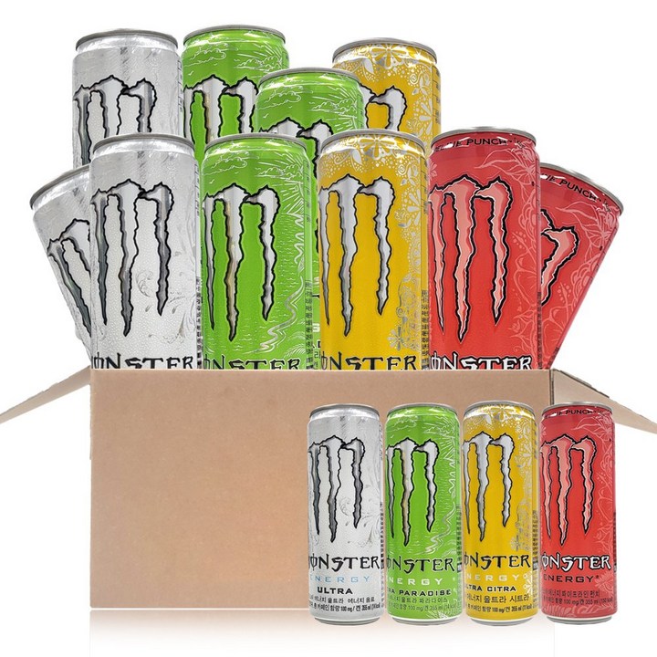 올따옴기획 몬스터 355ml (울트라4+파라다이스4+시트3+펀치3), 1세트