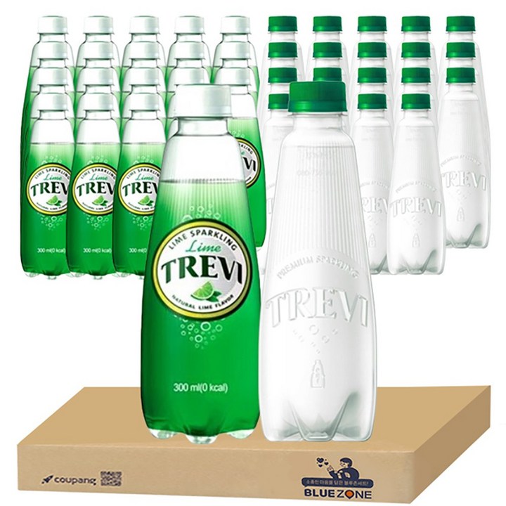 [블루존] 트레비 라임 300ml x 20개 + 트레비 ECO 플레인 350ml x 20개, 40개