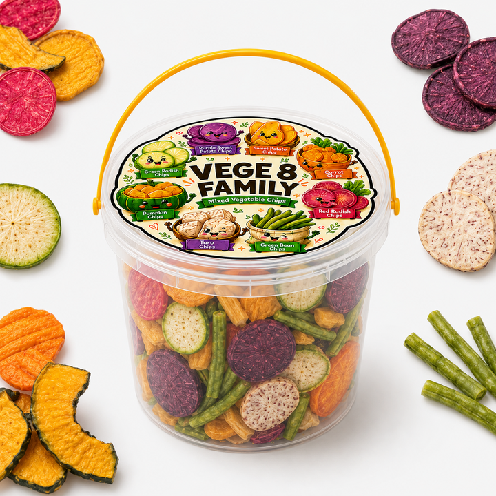 특별구성 얇게 썰은 고급형 야채믹스칩 VEGE FAMILY 야채칩, 1개, 300g