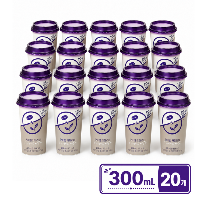커피빈 카페라떼, 300ml, 20개