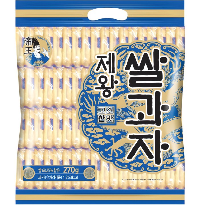 제왕 쌀과자 고소한맛 사각, 270g, 1개