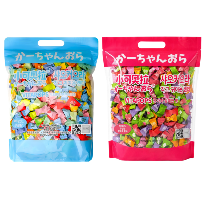 정품 샤오커오라 캔디 시즌 1탄+2탄 콜라보 패키지 세트 20가지맛, 2개, 1kg