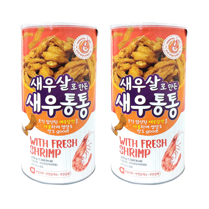 새우살로 만든 새우통통, 270g, 2개