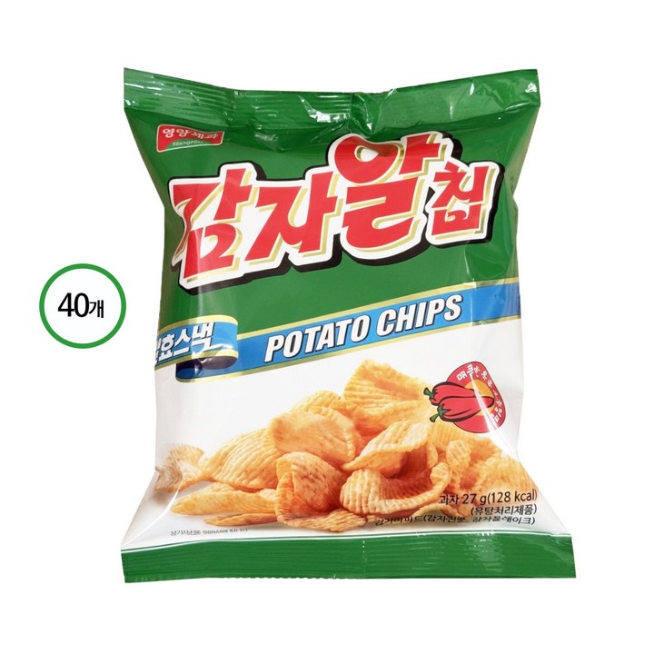 제주농연 감자알칩 매콤한 볶음 고추장맛, 27g, 40개