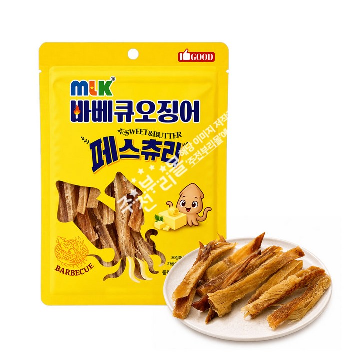 페스츄리 바베큐 오징어, 3개, 50g