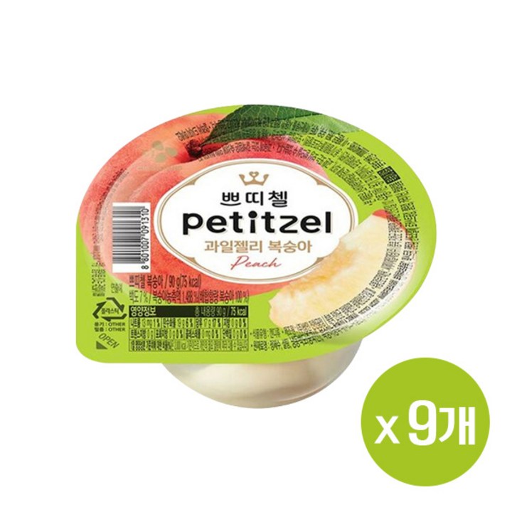 CJ제일제당 쁘띠첼 과일젤리 복숭아 3p, 90g, 3개