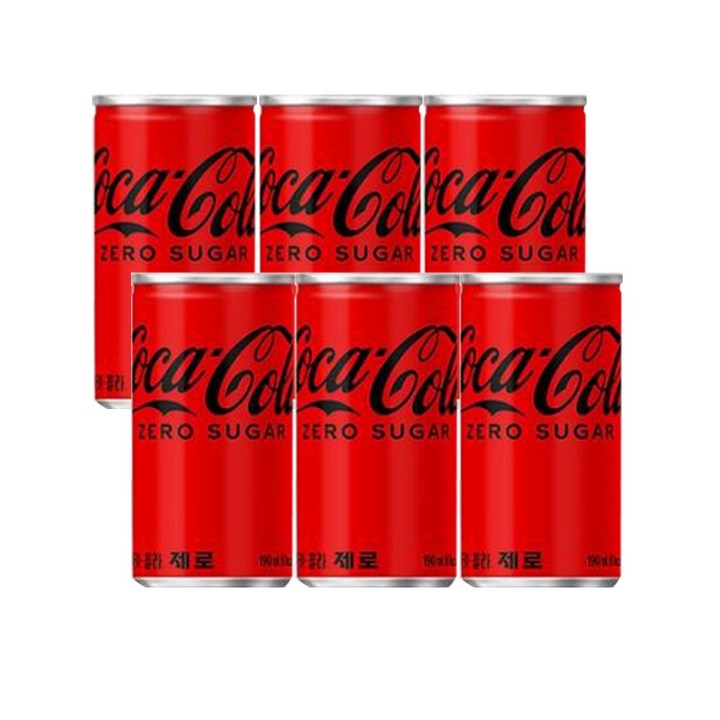 코카콜라 제로, 215ml, 6개