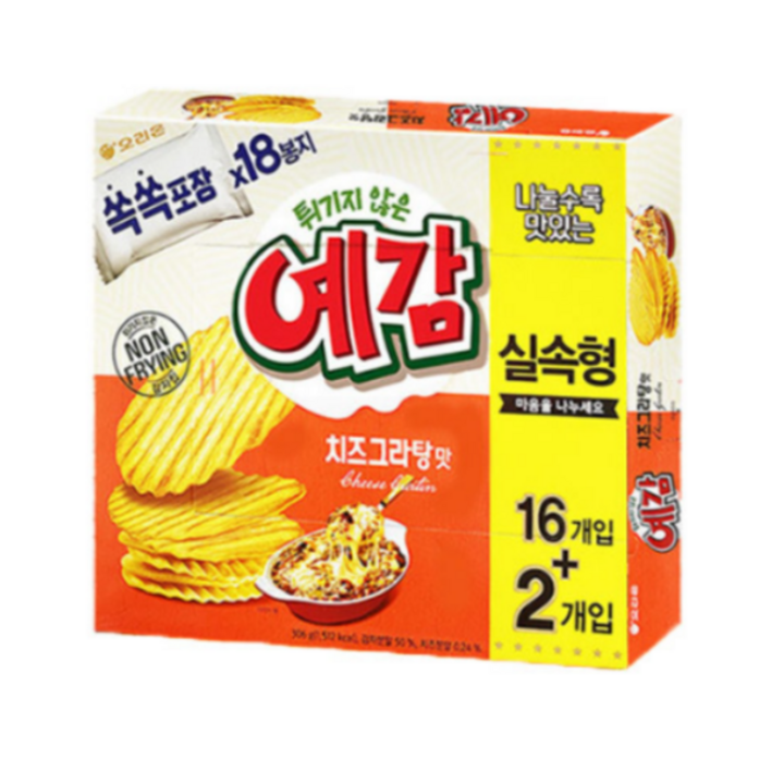 오리온 예감 치즈그라탕 18p, 306g, 1개