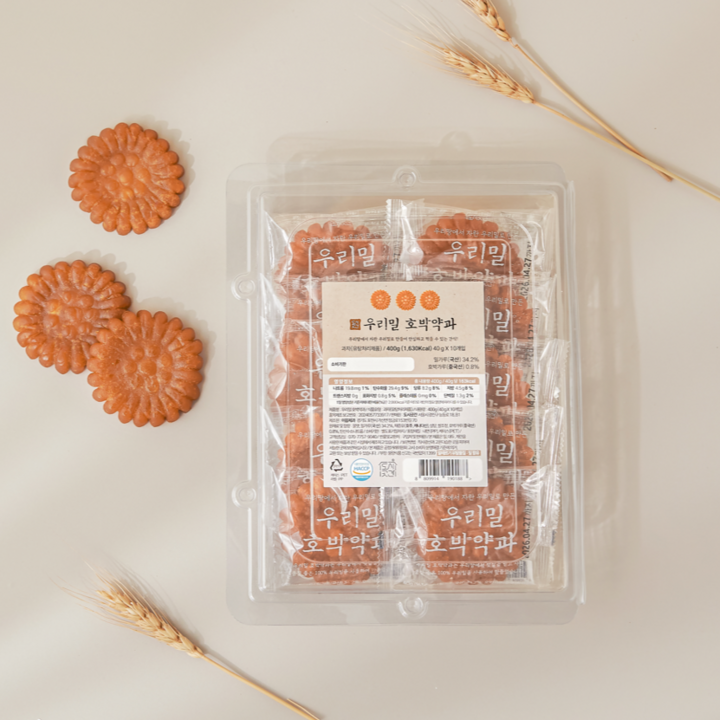 도시곳간 국산밀로 만든 우리밀 호박약과, 10개, 40g
