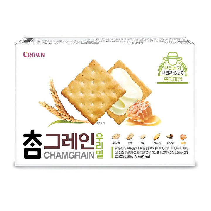 크라운 참그레인 우리밀, 1개, 192g